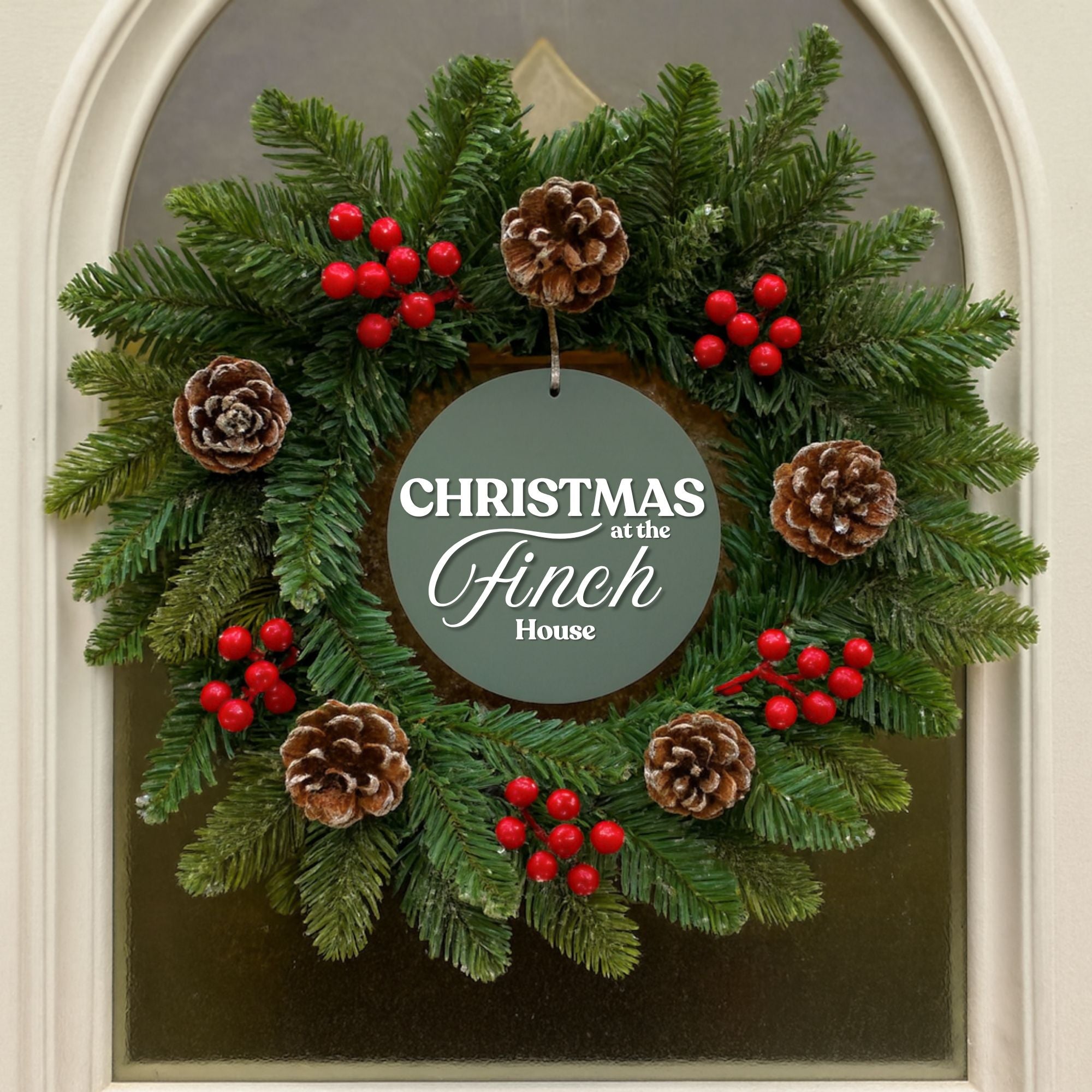 Personalised Wreath Centre - Family Name House