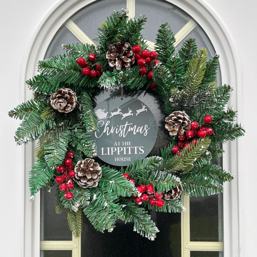 Handmade Wreath Sign - Personalised